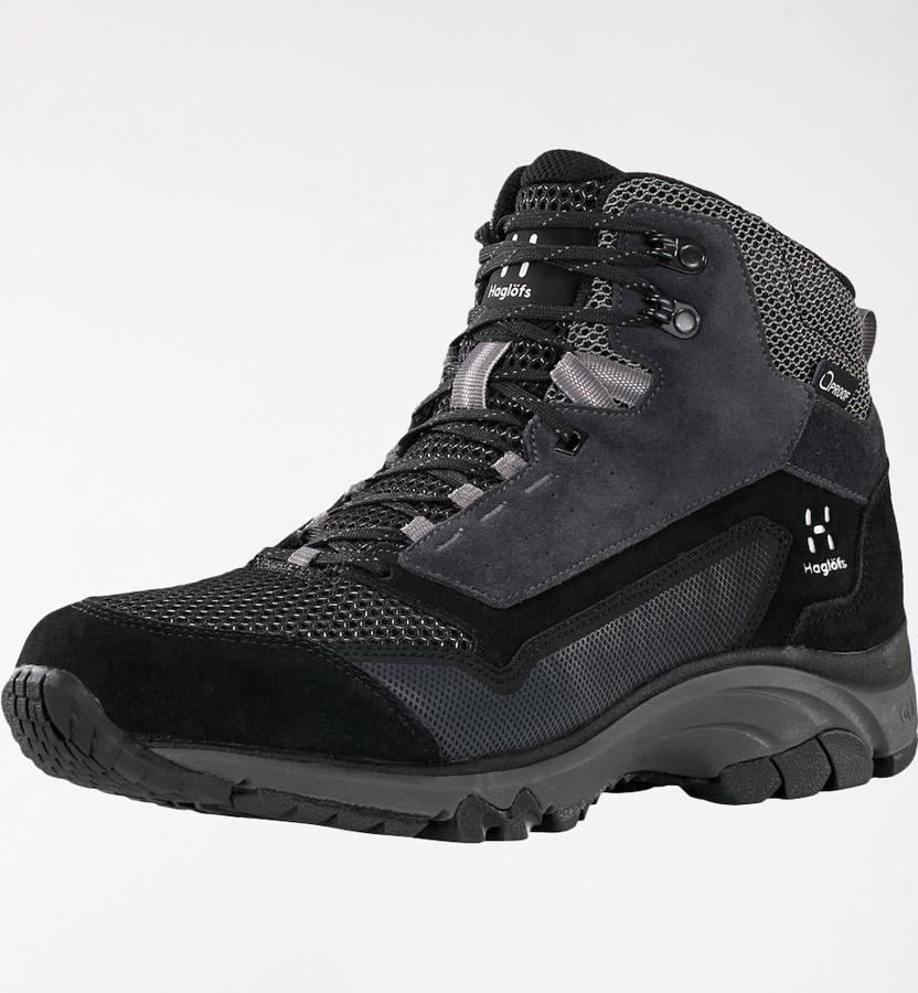 Haglöfs Mens Skuta Mid Proof Eco Hiking Boots Black New Zealand 19378IKCQ